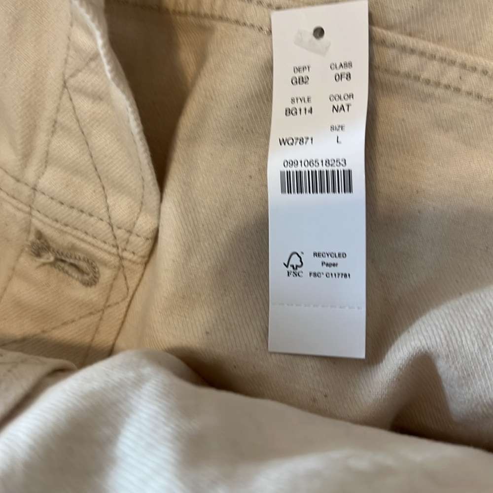 J.Crew Ecru relaxed denim jacket size large NWT - Picture 9 of 9